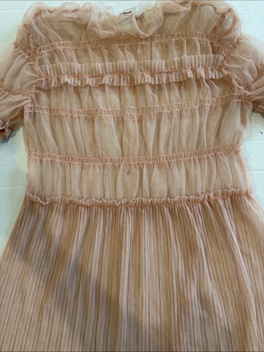 Topshop  sheer pink tulle dress / tunic size 6 - Picture 6 of 7